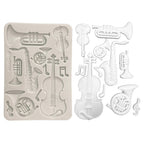 Stamperia Symphony Musical Instruments A5 Silicone Mold kacma615