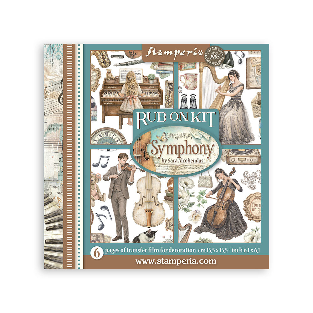 Stamperia Symphony Rub On Kit dflrbx16