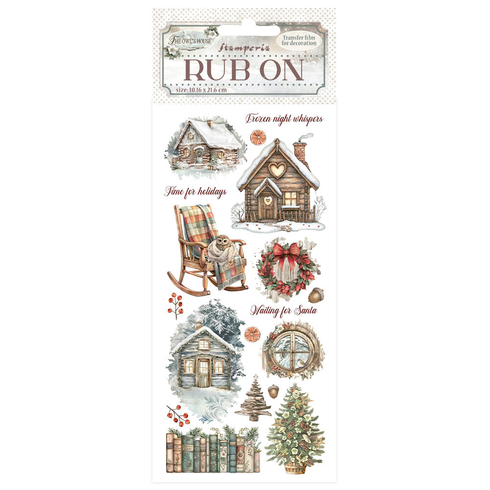 Stamperia The Owl's House Cottage Rub Ons dflrb178