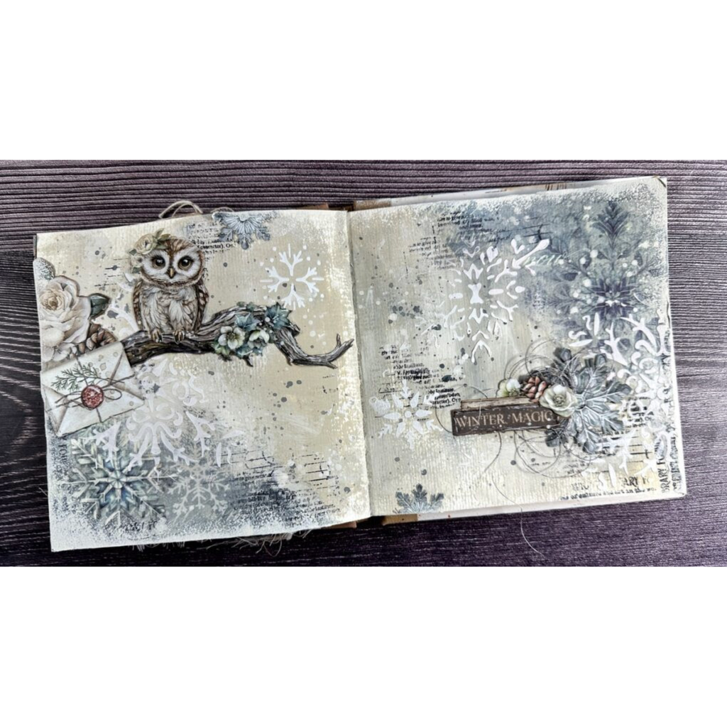 Stamperia The Owl's House Snowflake Small Stencil kstds52 owl