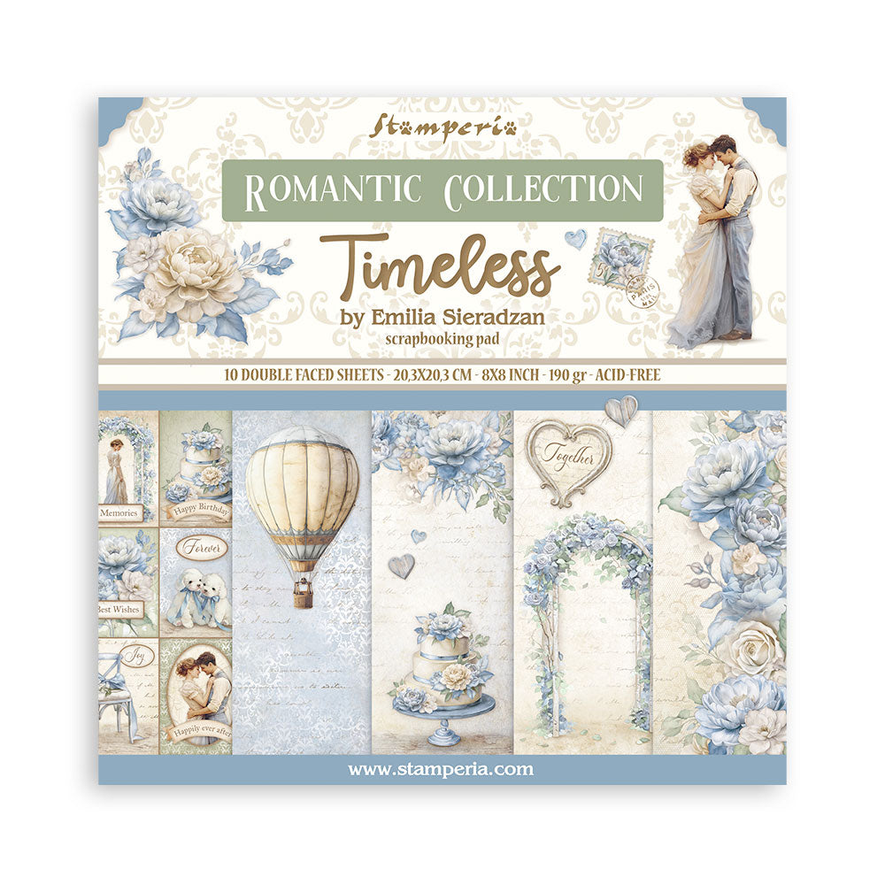 Stamperia Timeless 8x8 Paper Pad sbbs127