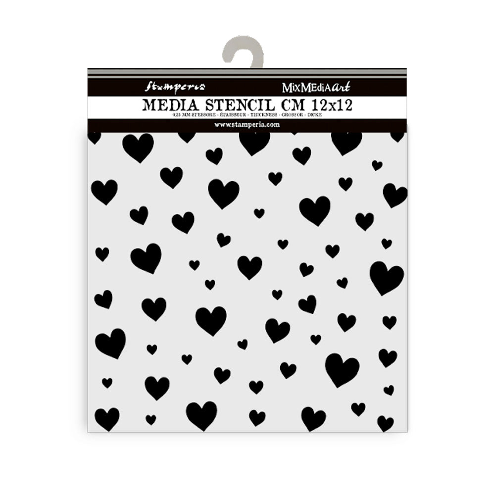 Stamperia Timeless Hearts Stencil kstds42 2
