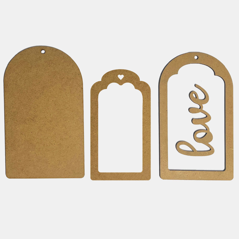 Stamperia Timeless Tag Crafty Shapes klsm54 love