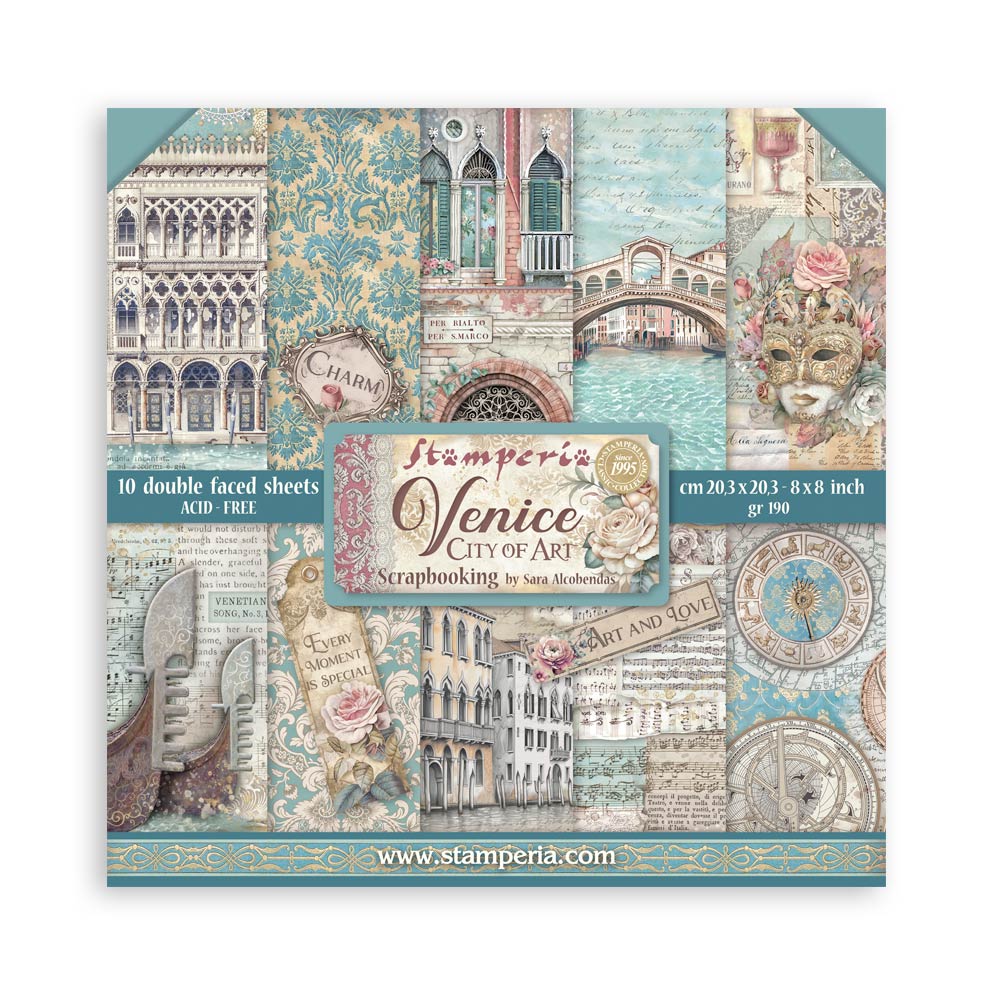 Stamperia Venice City Of Art 8x8 Paper sbbs128
