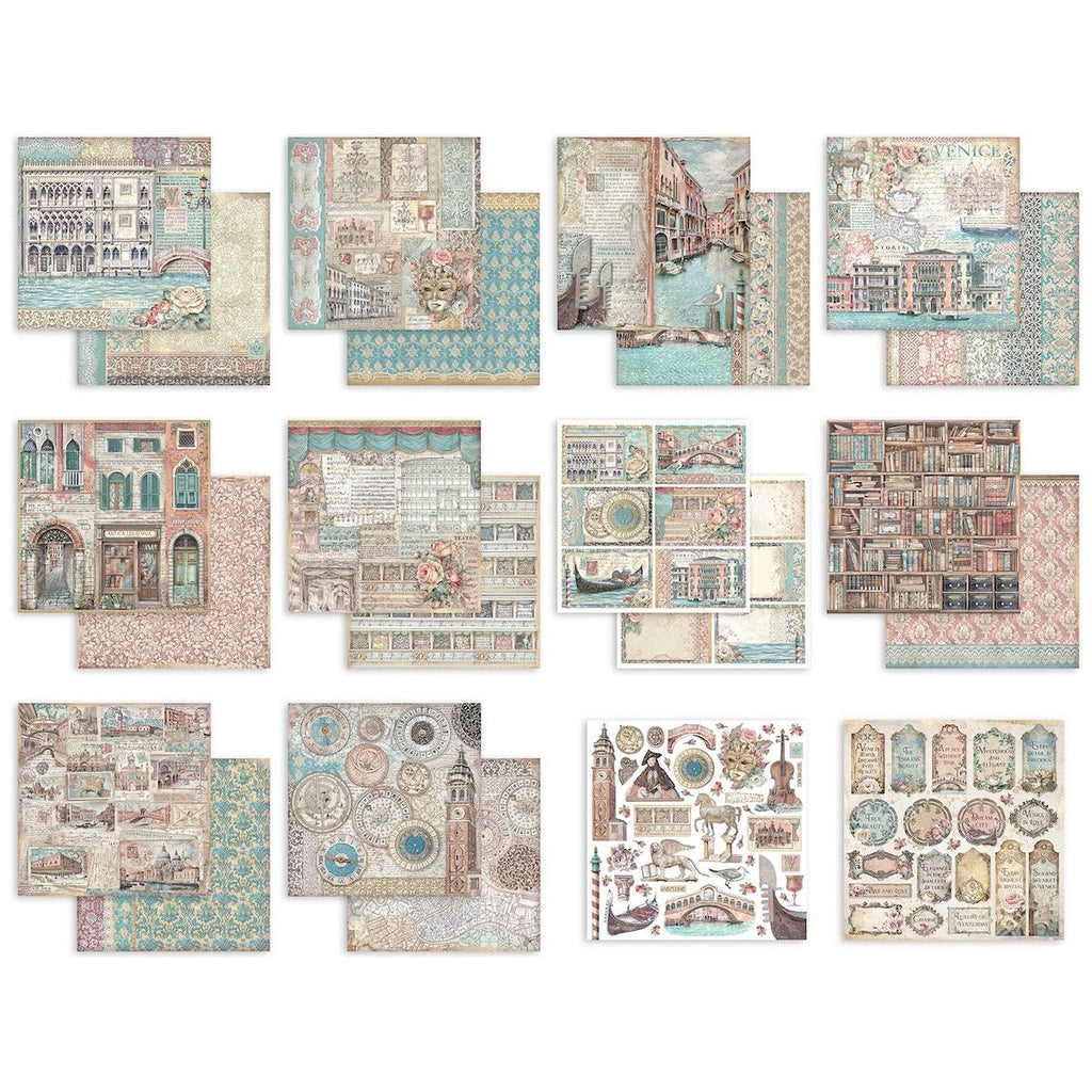 Stamperia Venice City Of Art 8x8 Paper sbbs128 pages