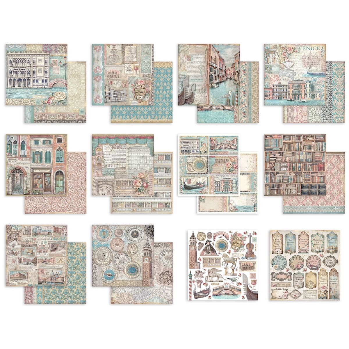 Stamperia Venice City Of Art 8x8 Paper sbbs128 pages