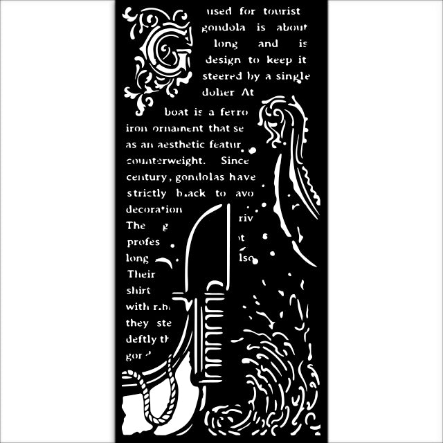 Stamperia Venice City Of Art Gondola Stencil kstdl120
