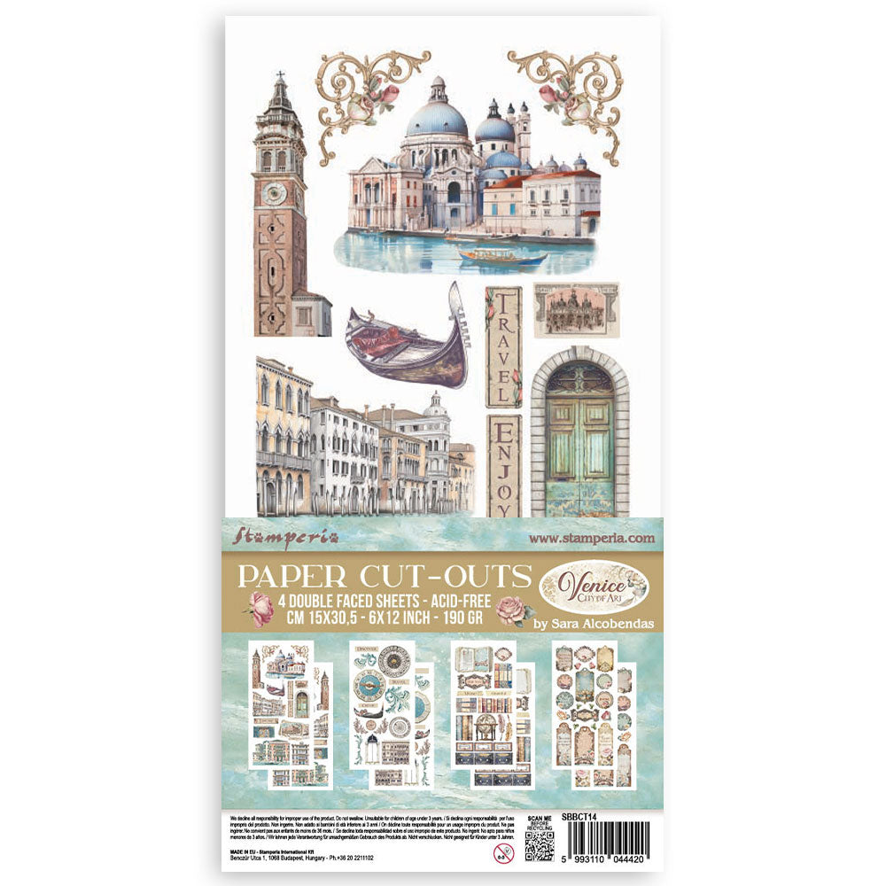 Stamperia Venice City Of Art Paper Cut Outs sbbct14
