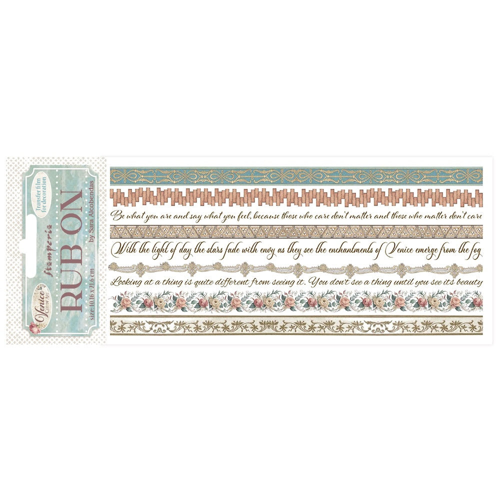 Stamperia Venice City Of Art Stripes Rub Ons dflrb171
