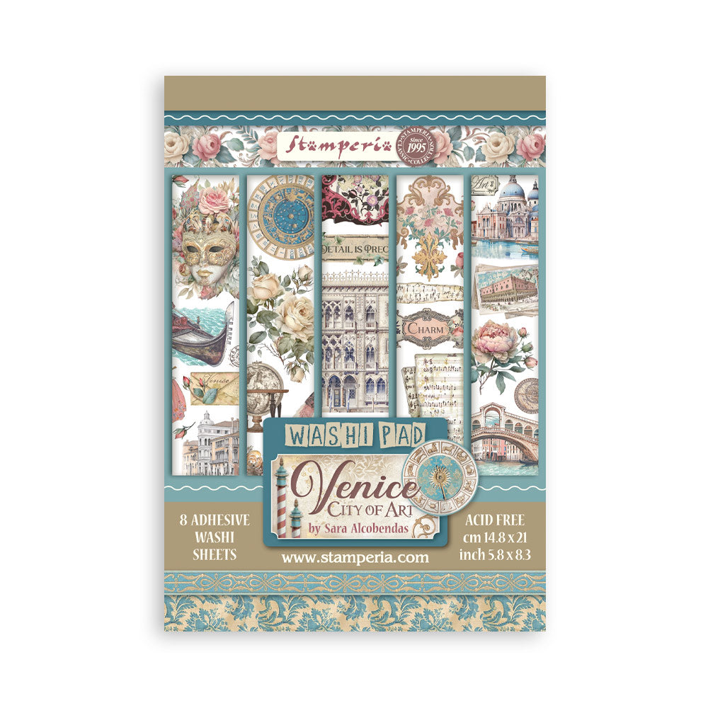 Stamperia Venice City Of Art Washi Pad Sheets A5 sbw21
