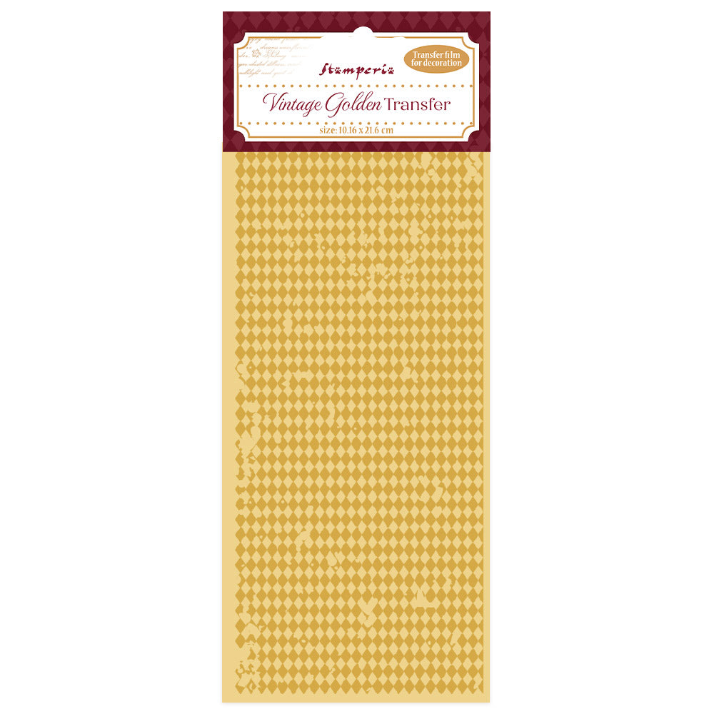 Stamperia Vintage Golden Transfer Rhombuses Pattern dflrgt02