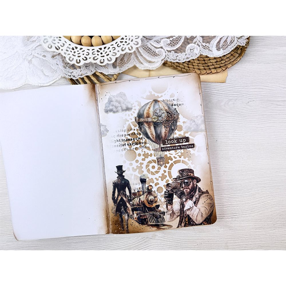 Stamperia Voyages Fantastiques Junk Journal sbjk05 look up