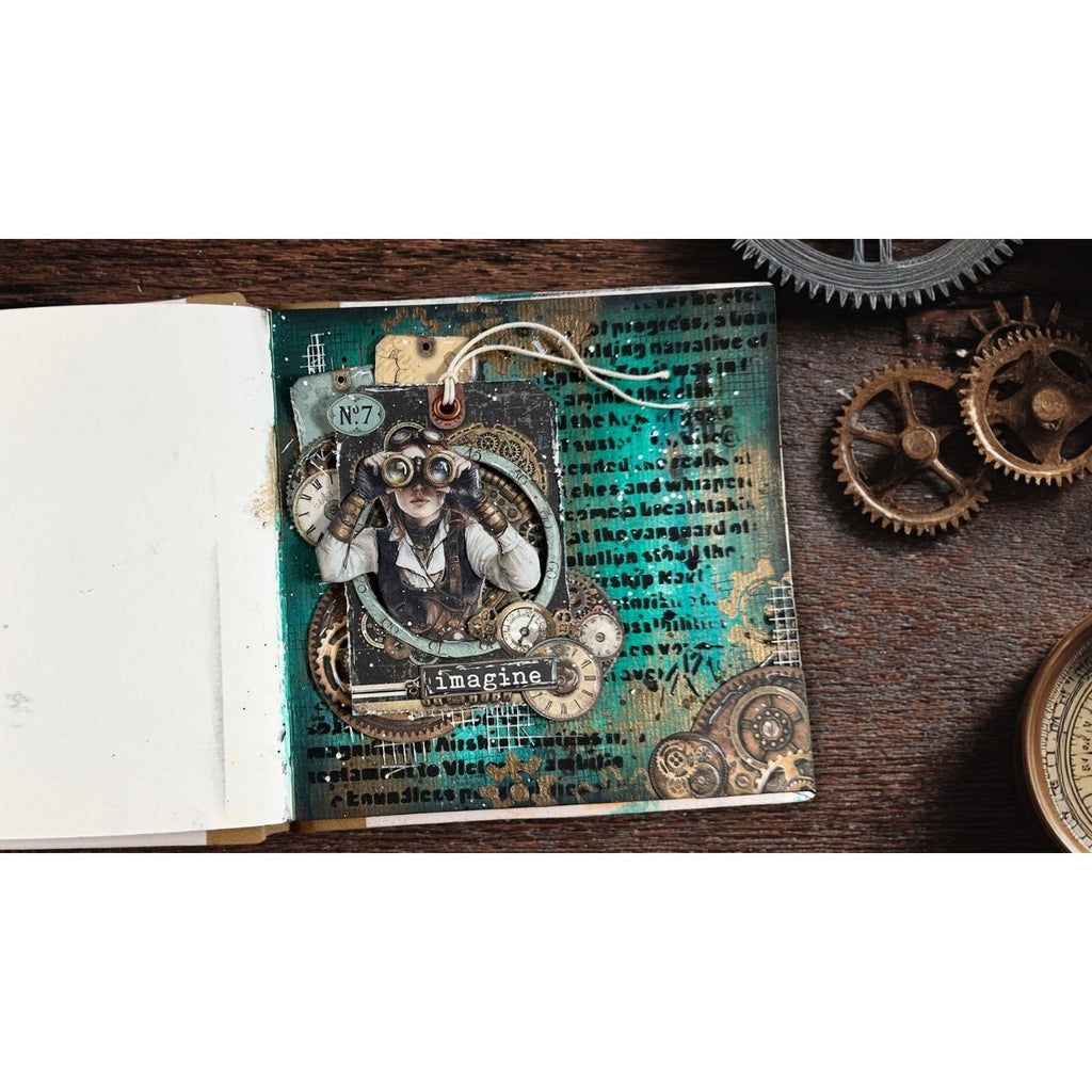 Stamperia Voyages Fantastiques Junk Journal sbjk05 tag | color-code:ALT01