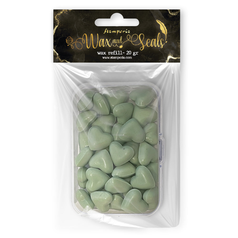 Stamperia Wax Heart Shape Pastel Mint waxc14