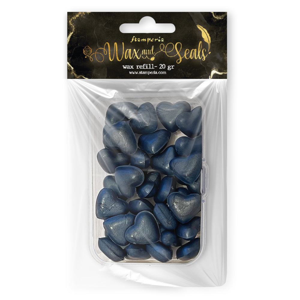 Stamperia Wax Heart Shape Pearl Deep Blue waxc17
