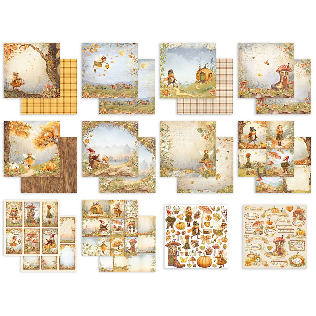 Stamperia Whispering Woods 8x8 Paper sbbs131 pages