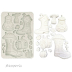 Stamperia Whispering Woods Boots And Pumpkin House A5 Silicone Mold kacma586
