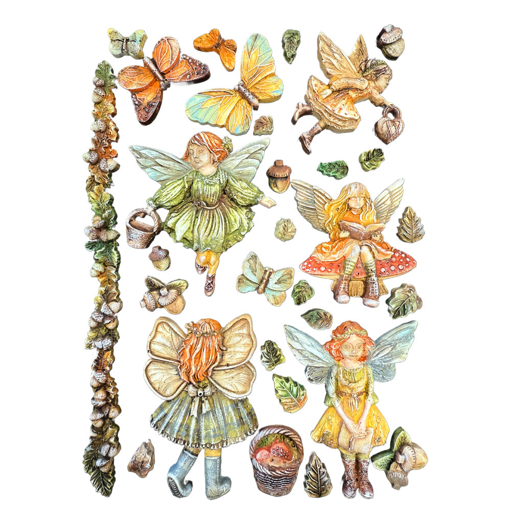 Stamperia Whispering Woods Fairies A5 Silicone Mold kacma587 color