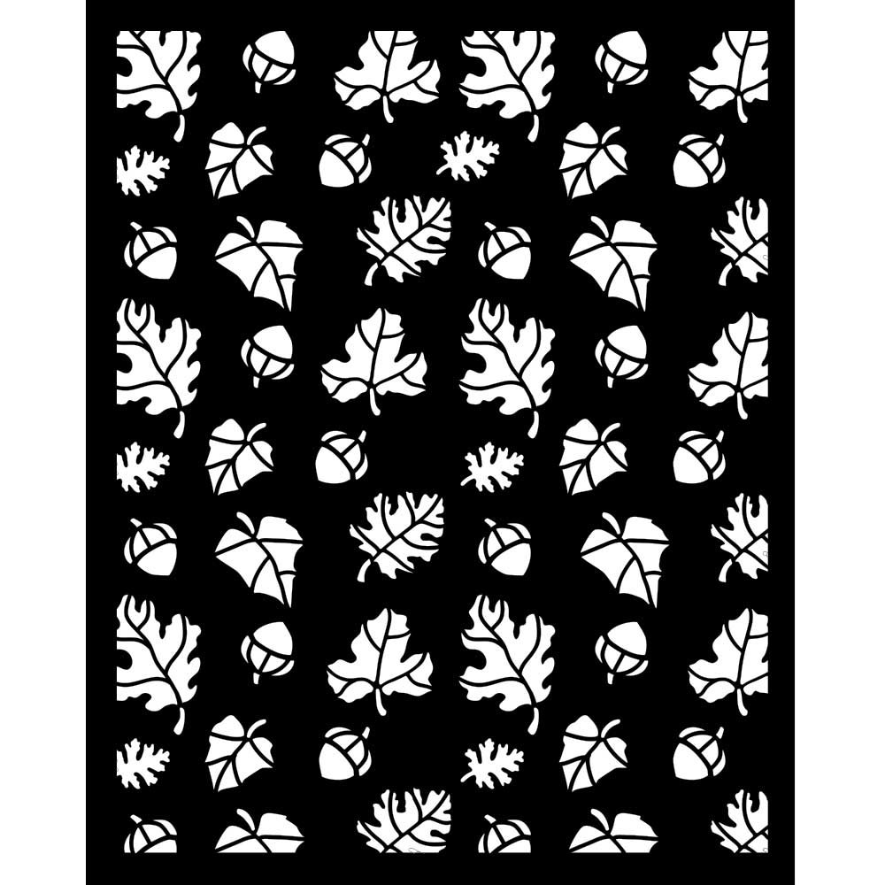 Stamperia Whispering Woods Leaves And Acorns Pattern Stencil kstd187
