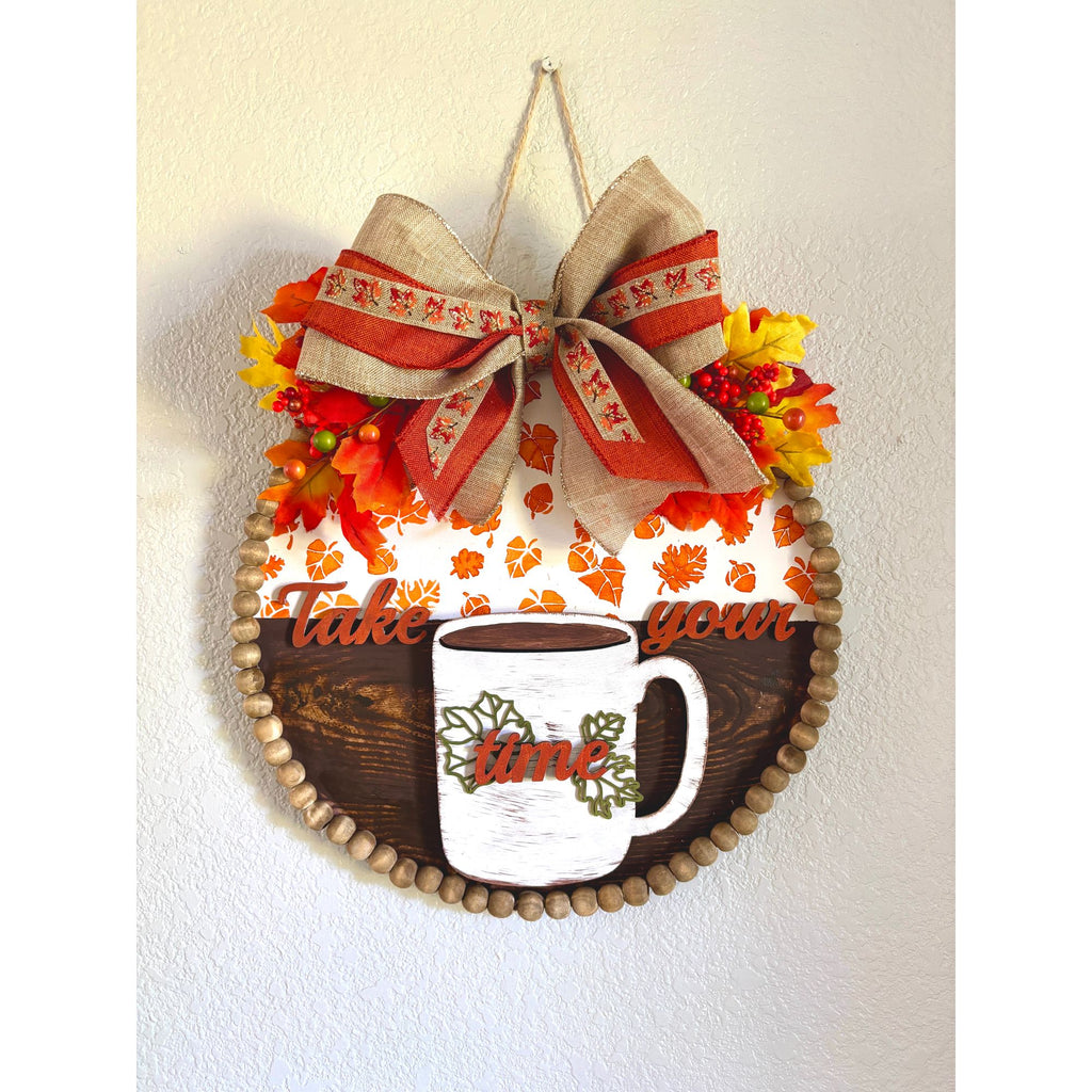 Stamperia Whispering Woods Leaves And Acorns Pattern Stencil kstd187 mug