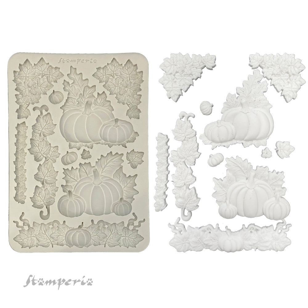Stamperia Whispering Woods Pumpkins A5 Silicone Mold kacma589
