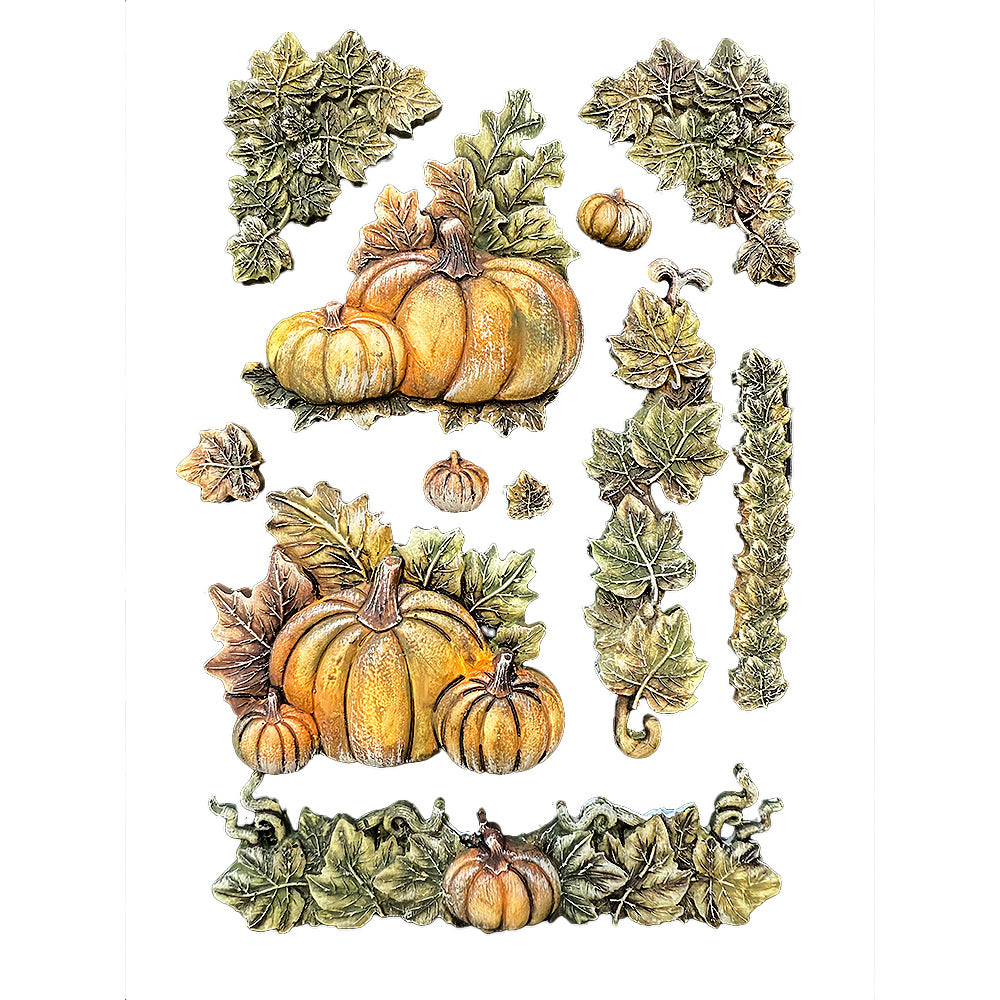 Stamperia Whispering Woods Pumpkins A5 Silicone Mold kacma589 pumpkin