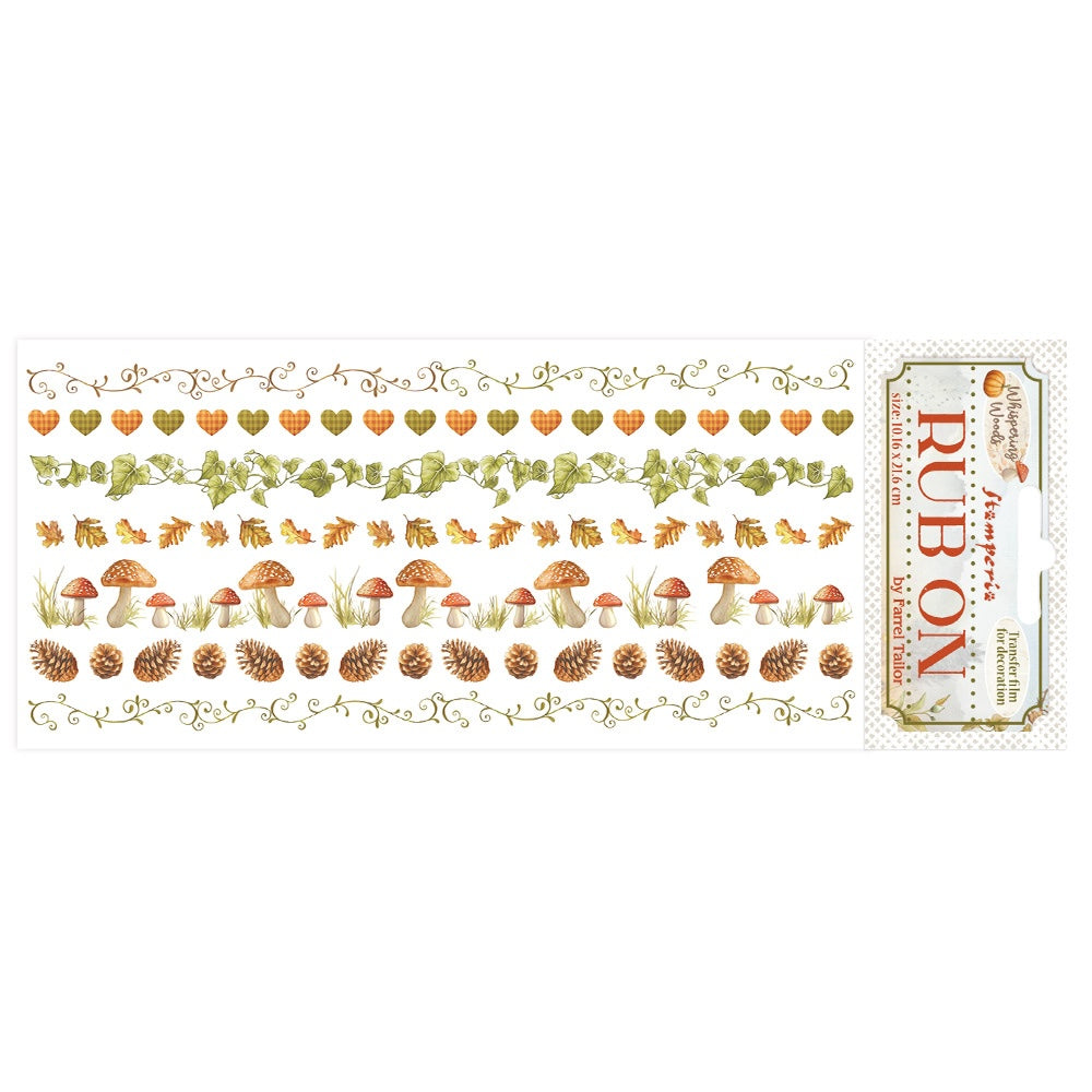 Stamperia Whispering Woods Stripes Rub Ons dflrb189

