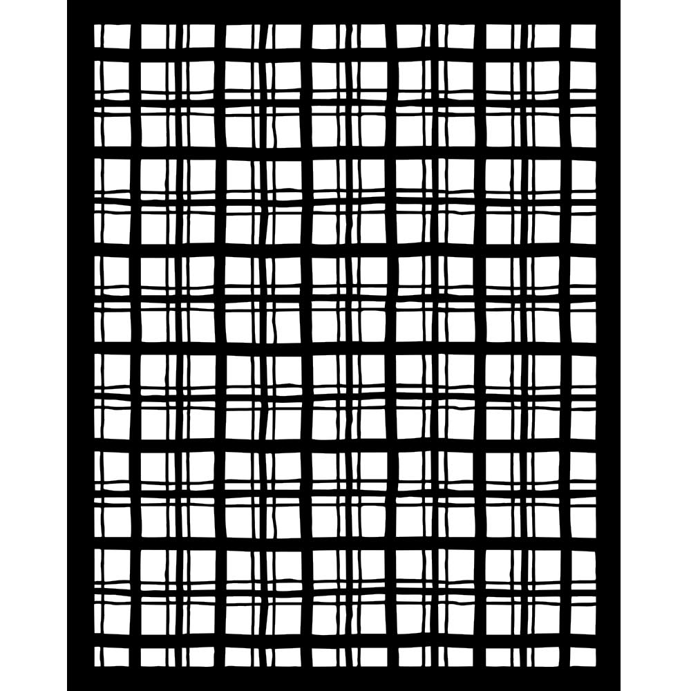 Stamperia Whispering Woods Tartan Pattern Stencil kstd186
