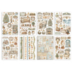 Stamperia White Christmas A5 Washi Pad Sheets sbw36 contents inside