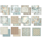 Stamperia White Christmas Backgrounds 12x12 Paper sbbl191 cardstock