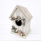 Stamperia White Christmas Backgrounds 12x12 Paper sbbl191 presents tree branch with lamp bird house