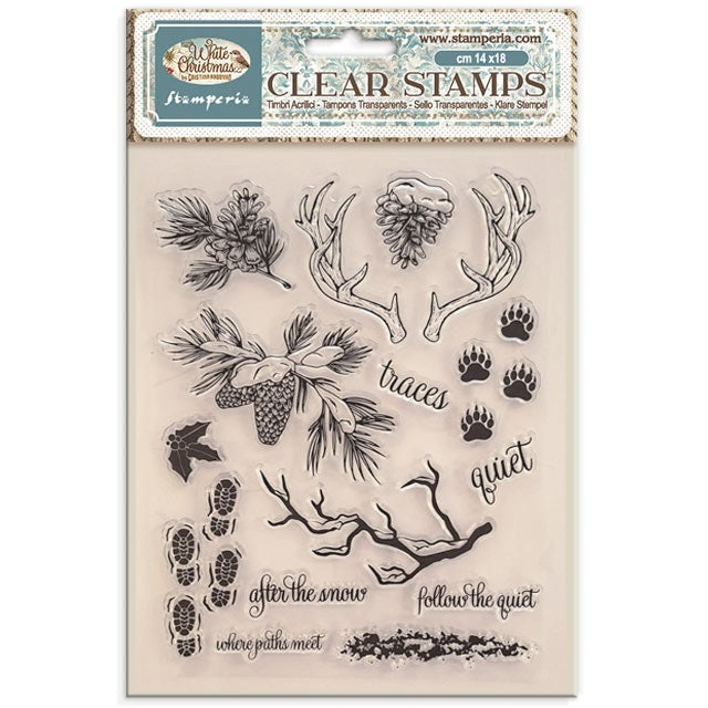 Stamperia White Christmas Clear Stamps wtk245
