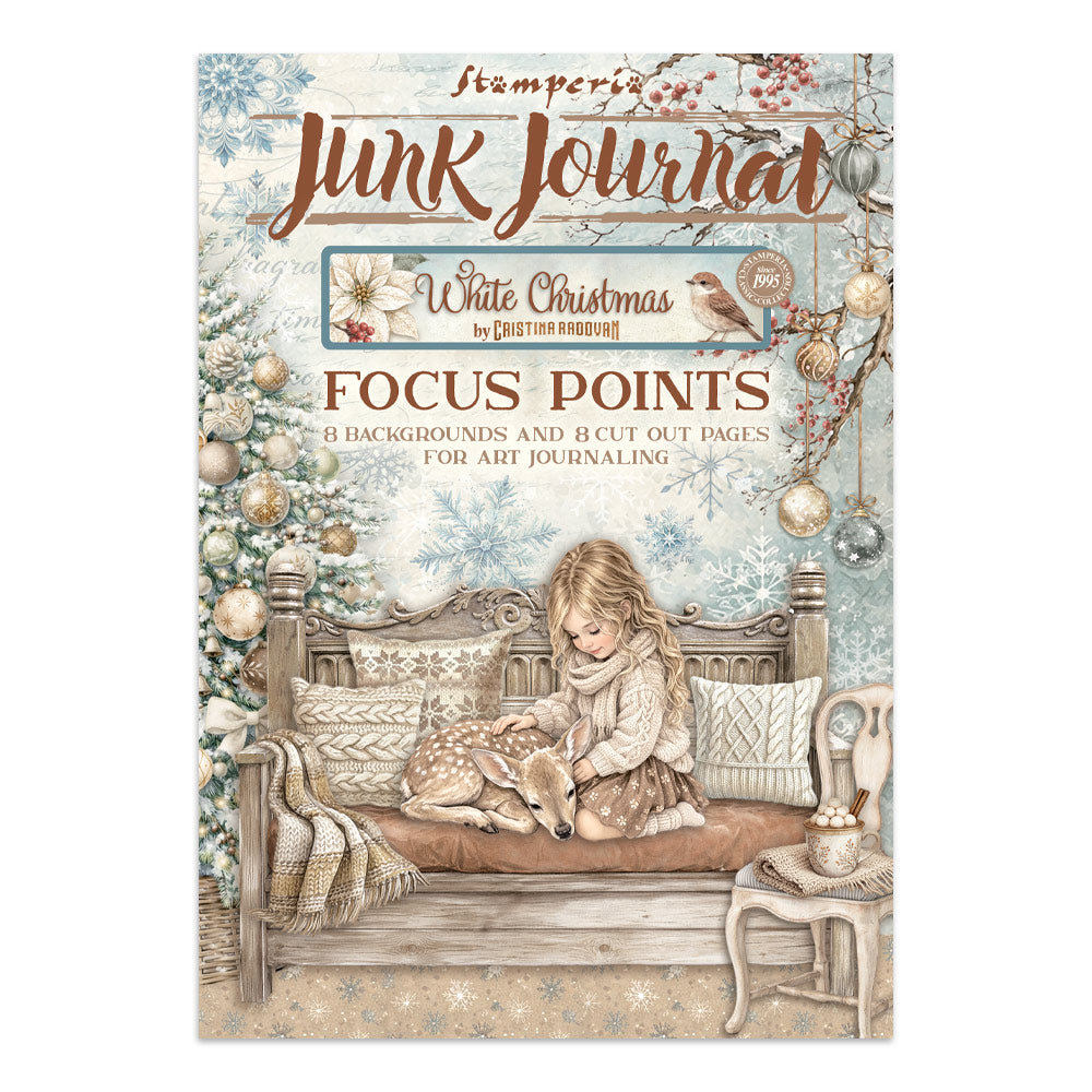 Stamperia White Christmas Junk Journal Focus Points sbjks07