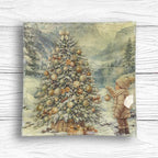 Stamperia White Christmas Junk Journal sbjk28 christmas tree mountains presents