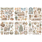 Stamperia White Christmas Rub On Kit dflrbx21 contents inside