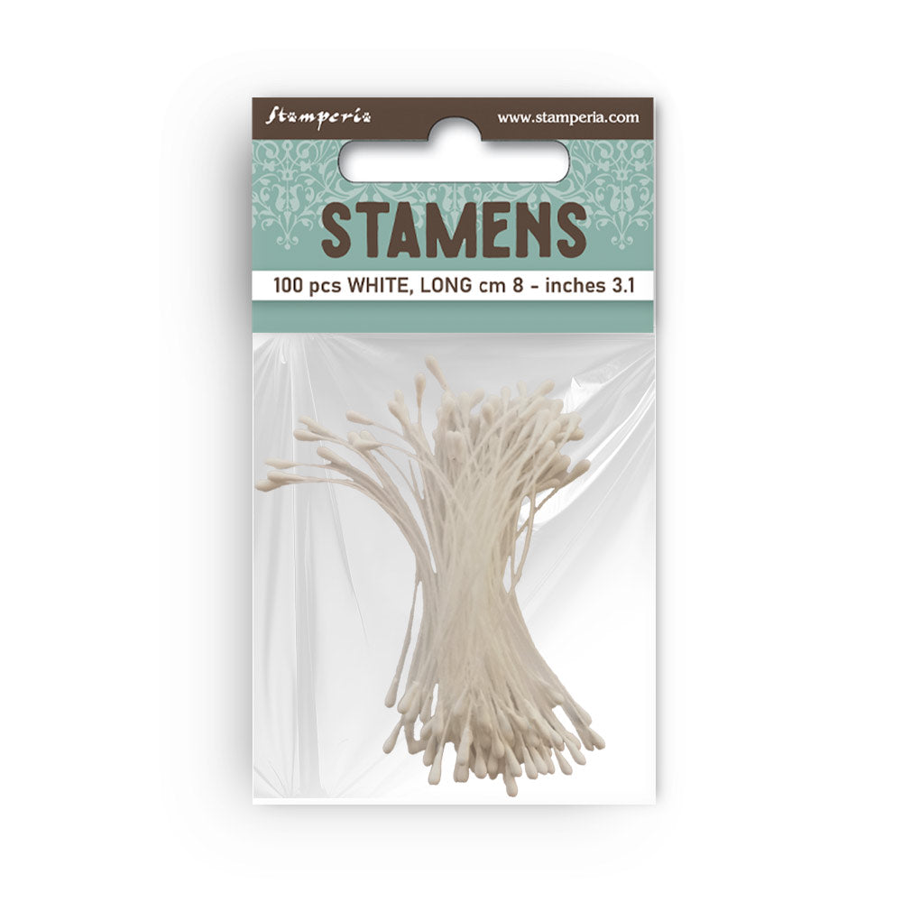 Stamperia White Stamens 100 Pack sftl01 package