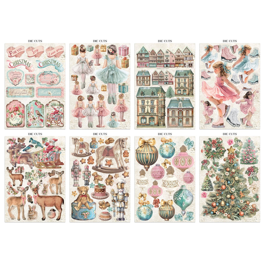 Stamperia Winter Magic Journal Focus Points sbjks04 die cuts