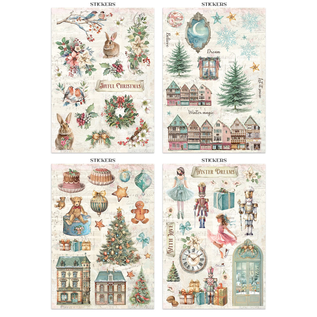 Stamperia Winter Magic Junk Journal sbjk25 stickers