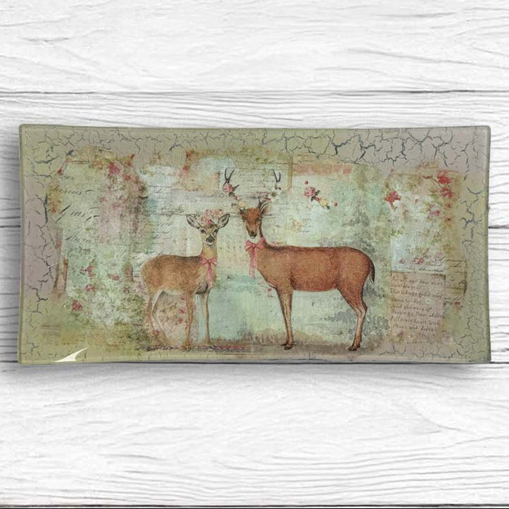 Stamperia Winter Magic Rub On Kit dflrbxg10 deer with bows 