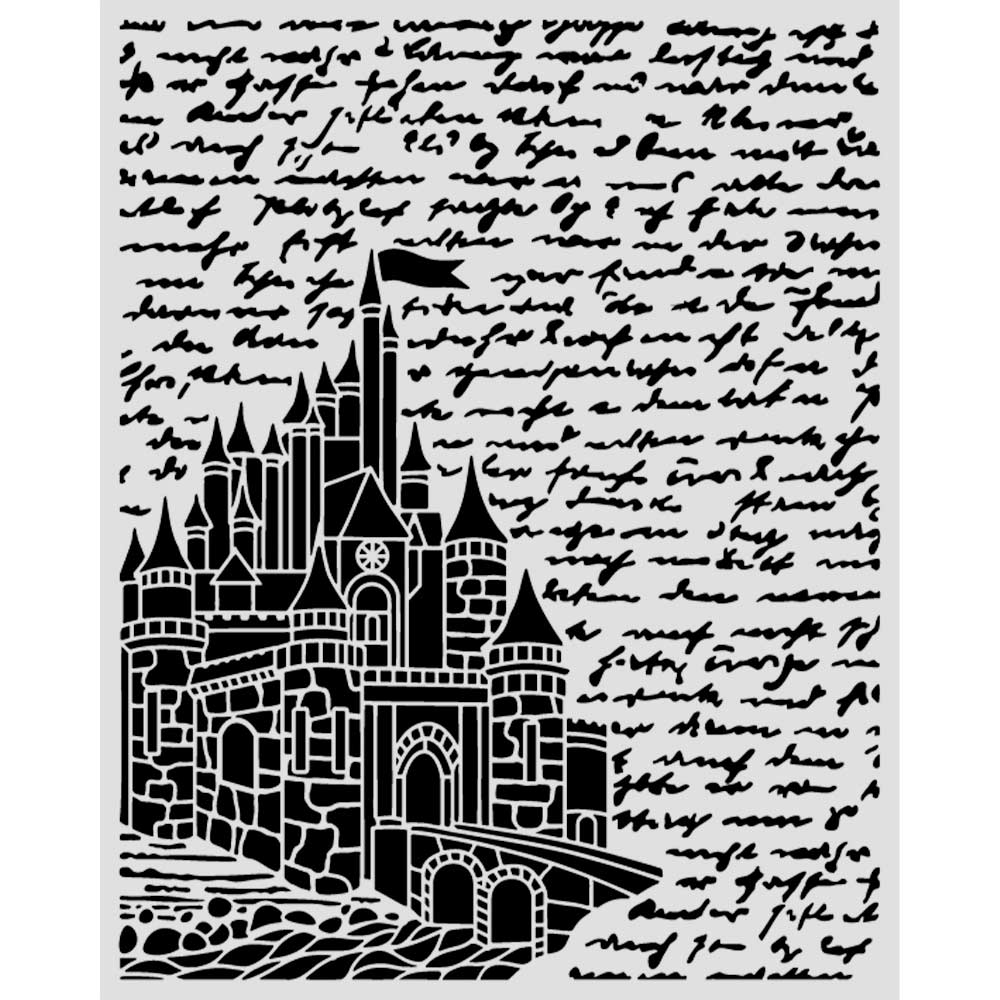 Stamperia Wonderland Castle 8x10 Stencil kstd208