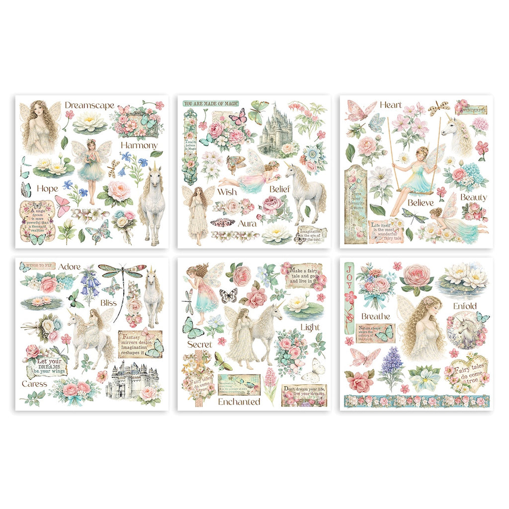 Stamperia Wonderland Rub On Kit dflrbx15 dreamscape