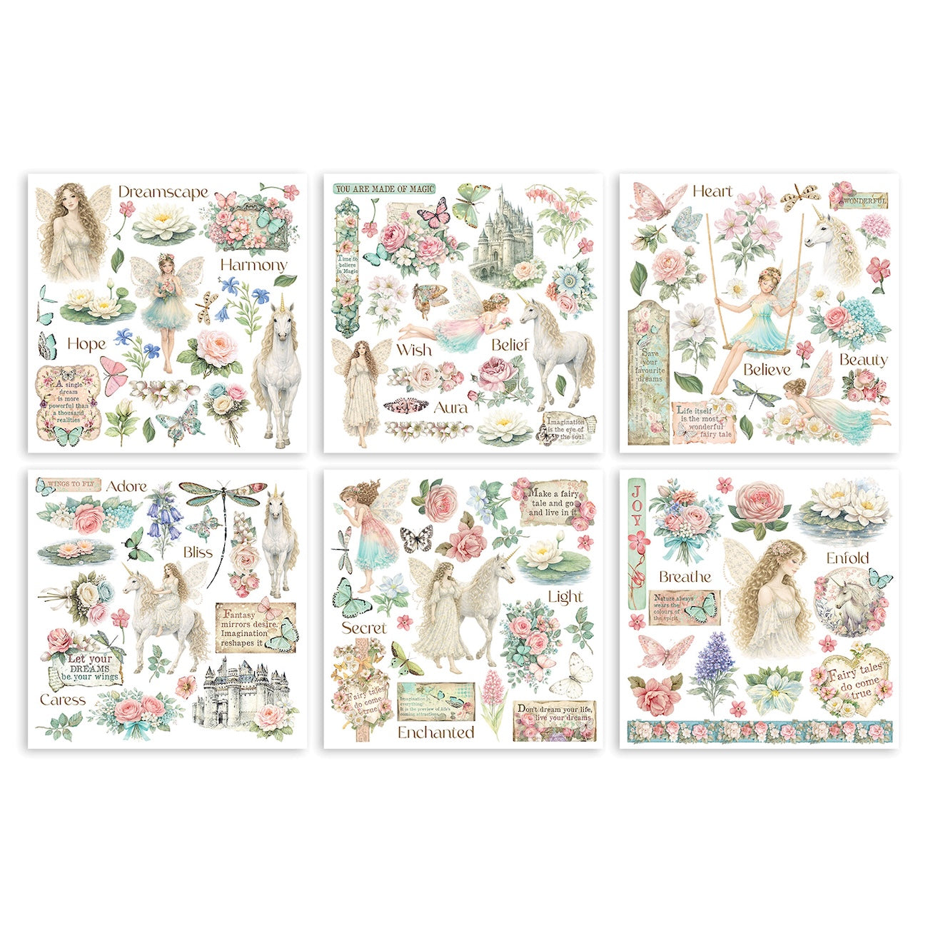 Stamperia Wonderland Rub On Kit dflrbx15 dreamscape