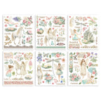 Stamperia Wonderland Rub On Kit dflrbxg08 fantasy