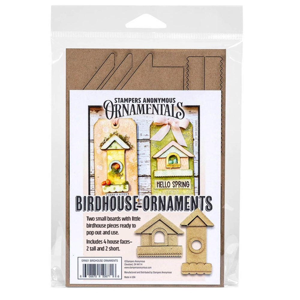 Stampers Anonymous Birdhouse Ornament Laser Cut Boards orn01
