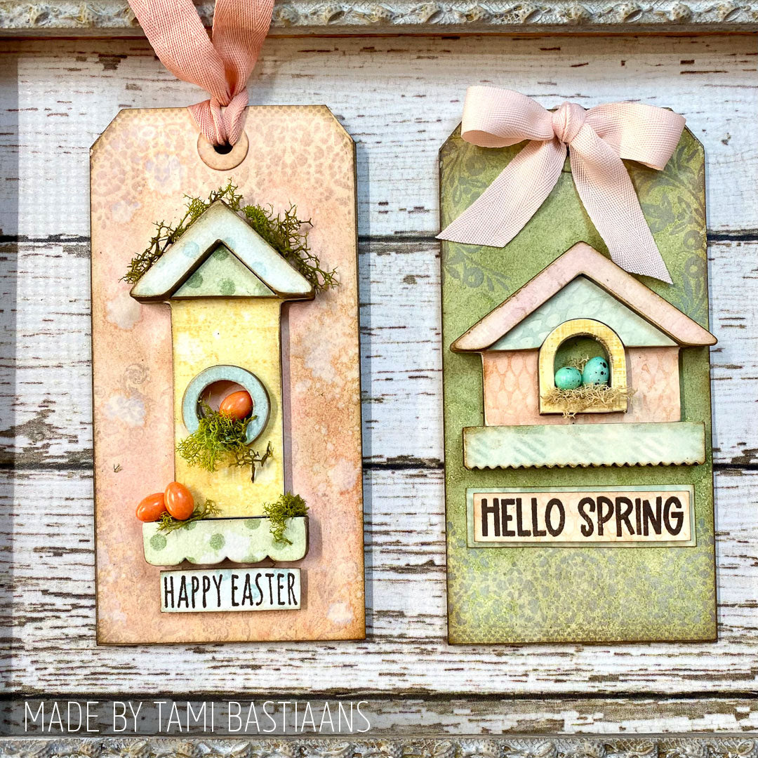 Stampers Anonymous Birdhouse Ornament Laser Cut Boards orn01 Tami2
