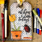 Stampers Anonymous Deco Tulips Laser Cut Boards orn03 ladybug love tag cassie lynch