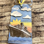 Stampers Anonymous Ocean Horizon Laser Cut Boards orn02 cruise ship clouds tag ruthie hagan