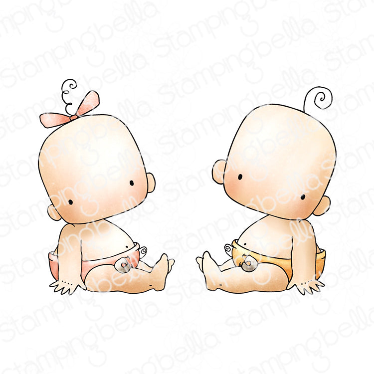 Stamping Bella Baby Boy and Girl Cling Stamps eb1359