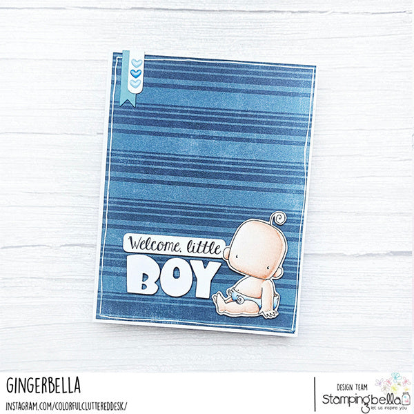 Stamping Bella Baby Boy and Girl Cling Stamps eb1359 boy