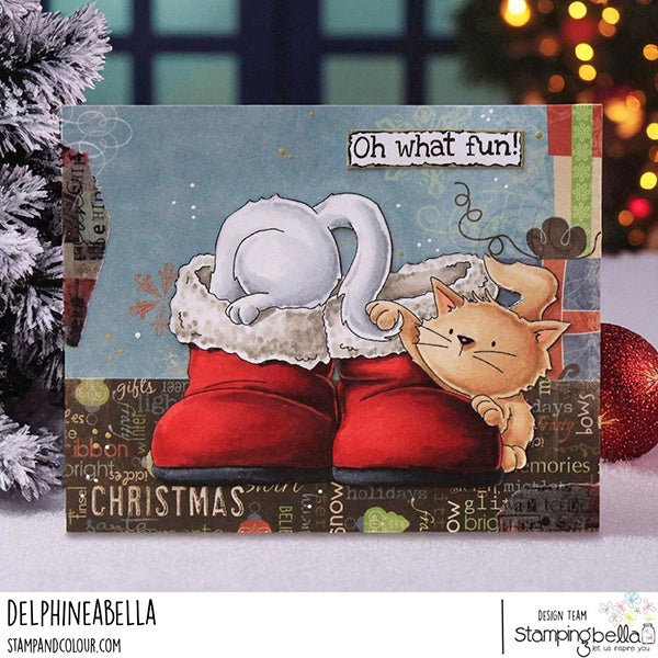 Stamping Bella Be Merry Sentiment Set Cling Stamps eb1411 fun